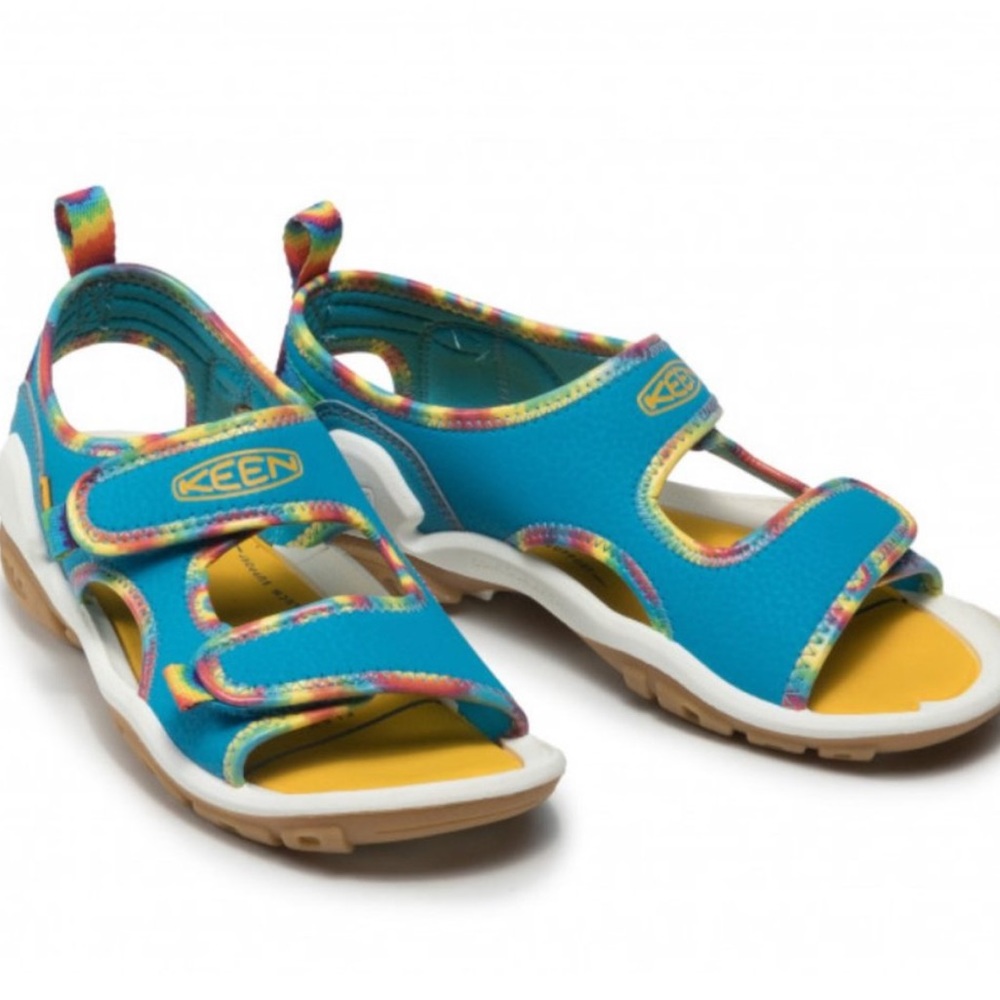 KEEN NEW KNOTCH CREEK TIE DYE RAINBOW BLUE WATER HIKING SANDALS 5